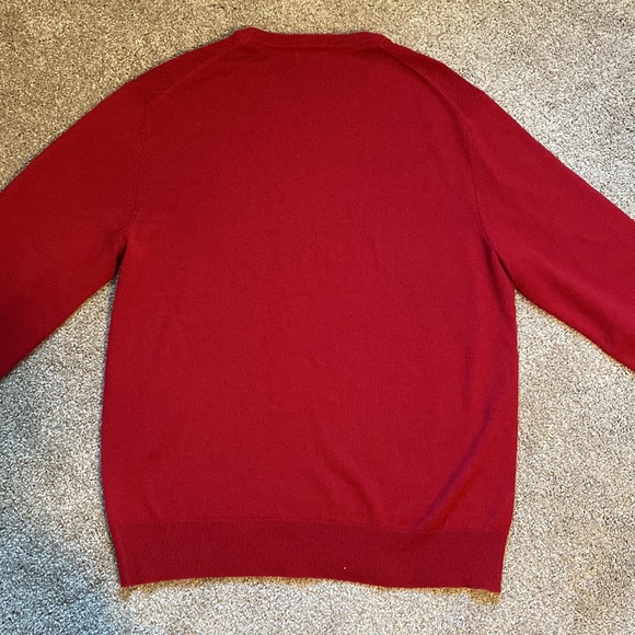 NWOT Men’s Large Dockers Soft Red Sweater - Diamond/ Argyle Print - Picture 5 of 5